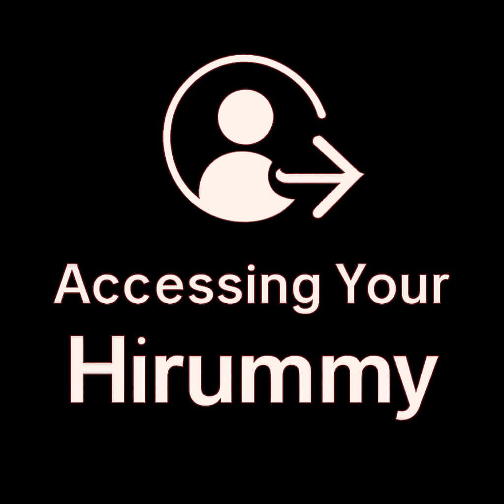 Icon representing Hirummy account access assistance.