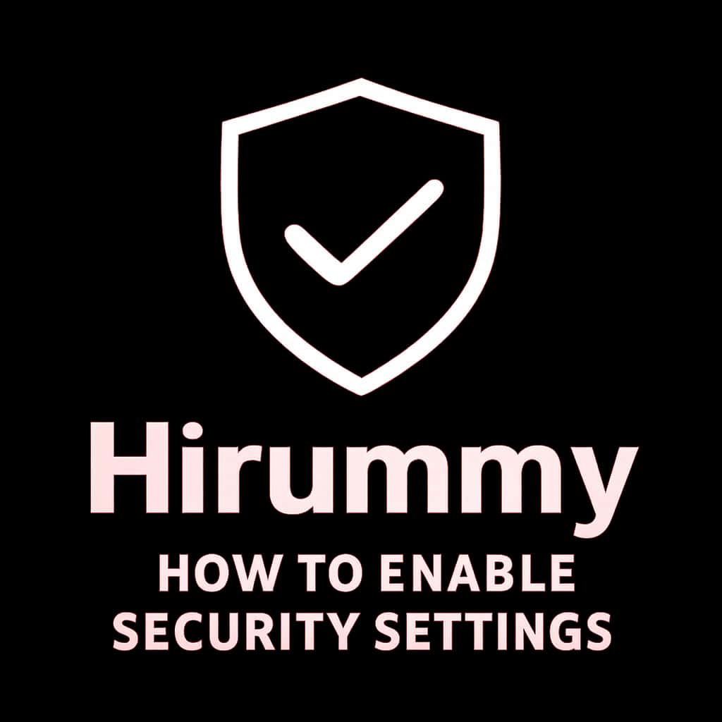 A badge representing Hirummy security settings guide.