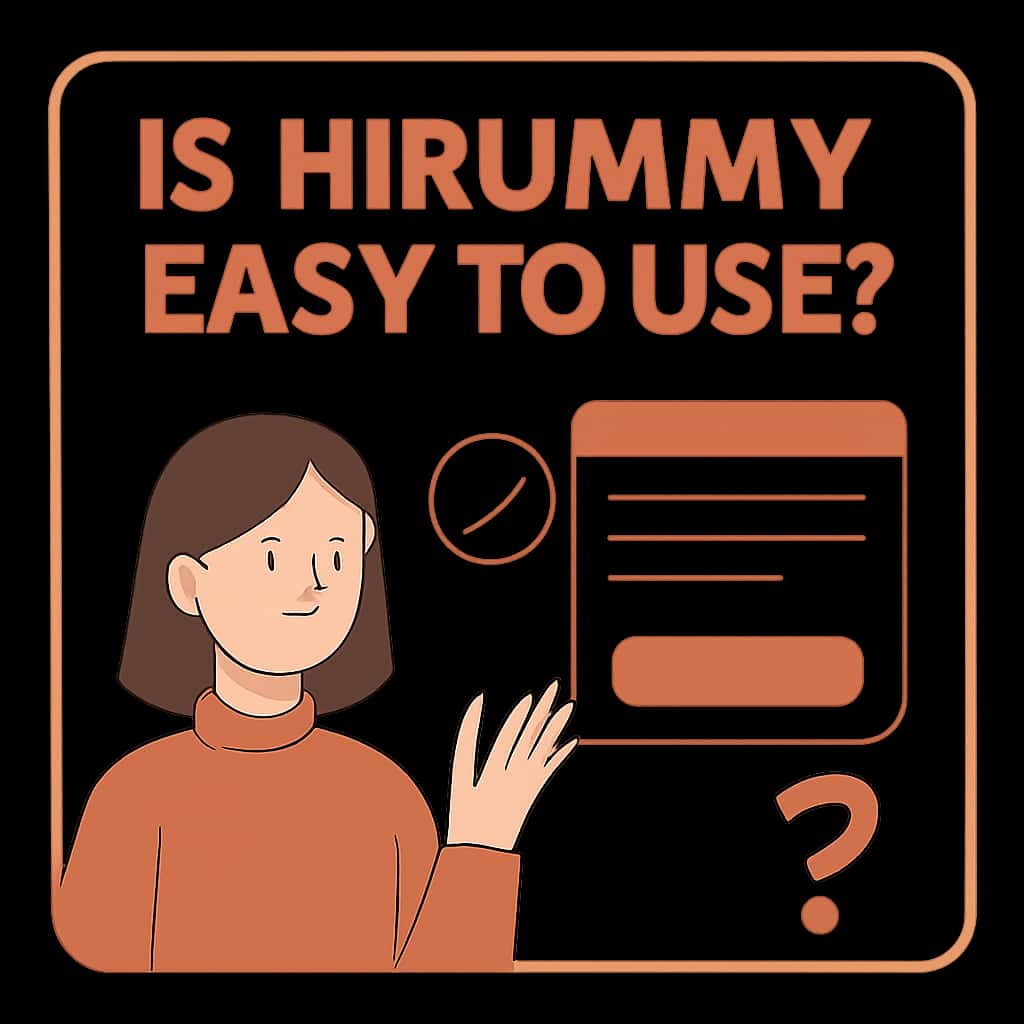 An educational diagram explaining the usability of Hirummy.