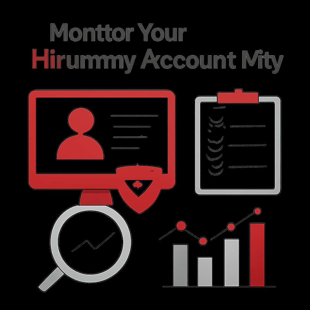 An educational diagram about monitoring Hirummy account activity.