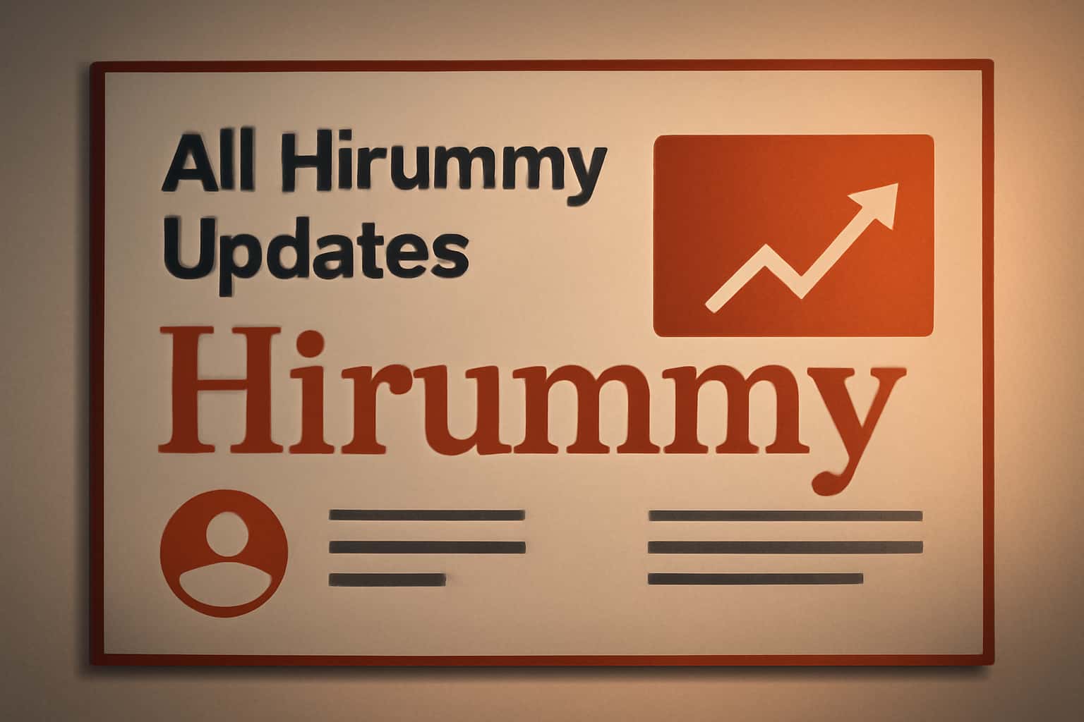 An informational graphic representing updates about the Hirummy platform