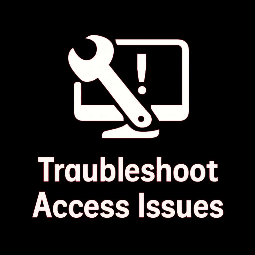 An icon depicting assistance for Hirummy access problems.