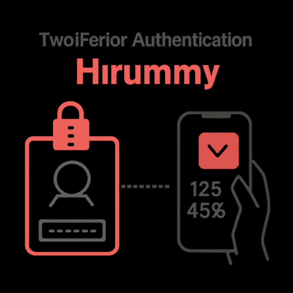 Diagram illustrating the steps for setting up Two-Factor Authentication in Hirummy.